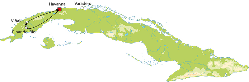 CU RUNDREISE Havanna, Tabak und Tradition Map